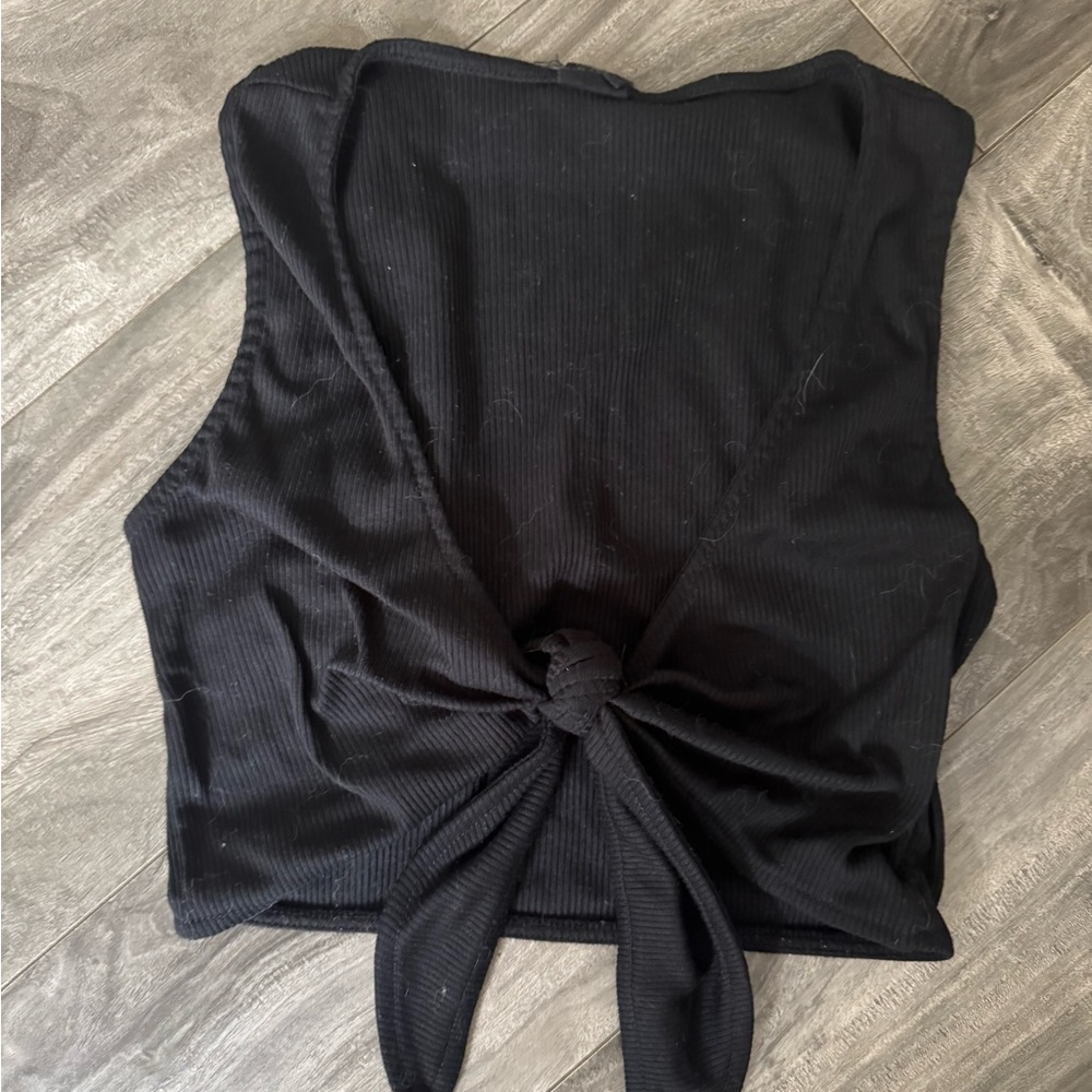 Black Knotted Women's Top
